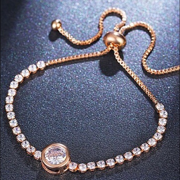 CZ Round Crystal Tennis Bracelet - Picture 2 of 6